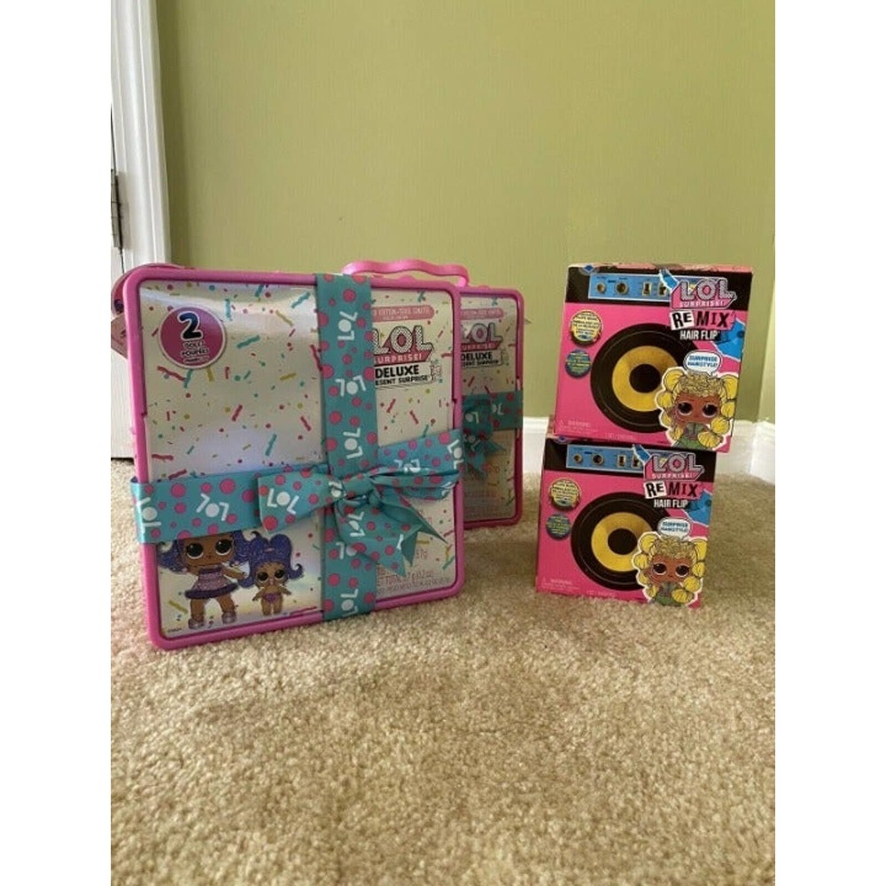 LOL Surprise Deluxe Present Surprise Series 2 Slumber Party Remix Hair Flip Set